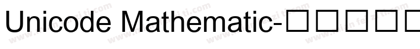 Unicode Mathematic字体转换
